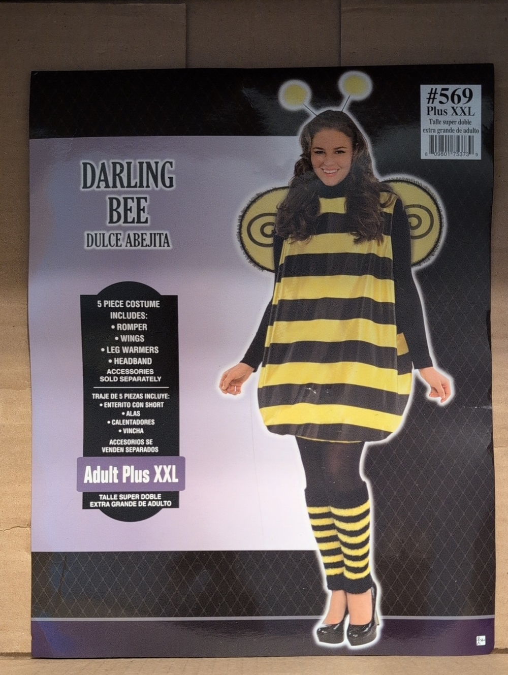 Amscan Darling Bee Costume in Yellow and Black - Adult Plus XXL